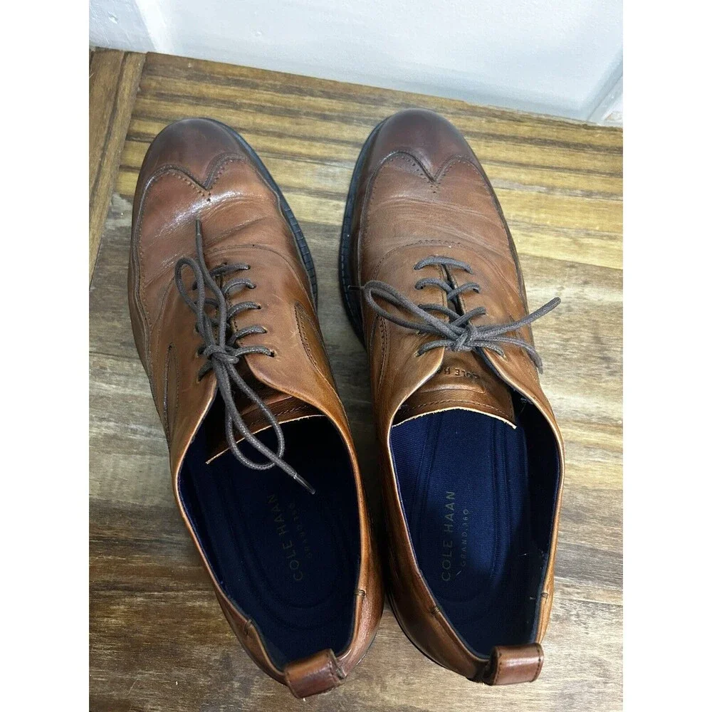 Cole Haan Men's Washington Grand 2.0 Oxford British Tan Style Men’s Size 11 M